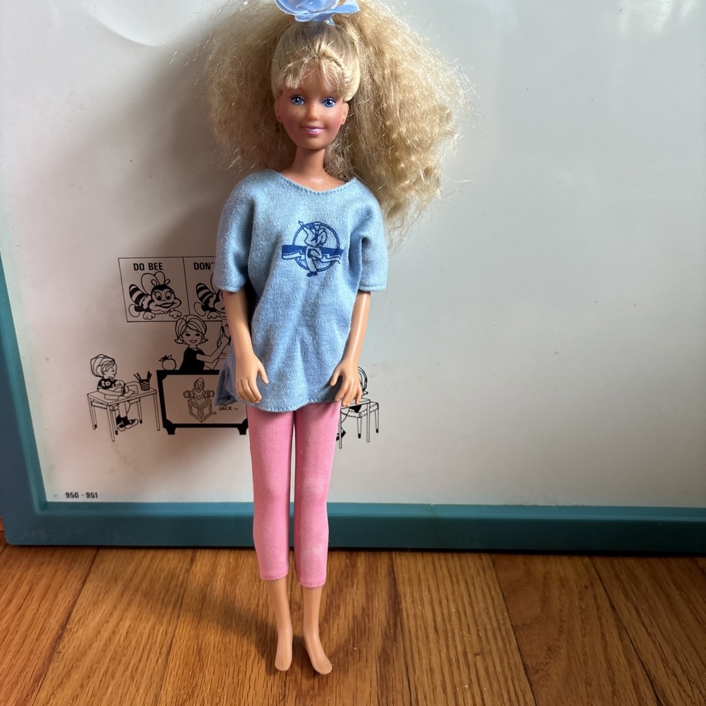 Hasbro 1987 MAXI 12" Fashion Doll Redressed Sailor Shirt & Pink Leggings